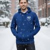 Sudadera capucha unisex azul royal vielha baqueira caei valle de aran